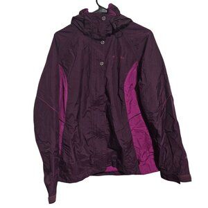 Columbia Purple Omni Tech Bugaboo Interchange Waterproof Jacket Womens Sz Large